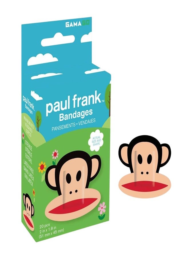 GAMAGO Paul Frank Julius Shaped Bandages Kids & Kidults - Set of 20 Individually Wrapped Self Adhesive Bandages - Sterile, Latex-Free & Easily Removable - Funny Gift & First Aid Addition - Image 1